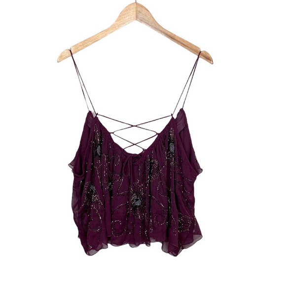Free People Elsa Embellished Tank Top Size Medium - Picture 4 of 11